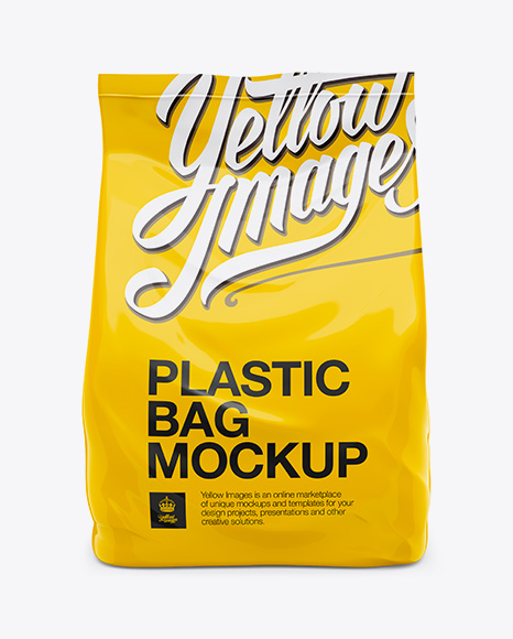 Plastic Soap Powder Bag Mockup In Bag Sack Mockups On Yellow Images Object Mockups