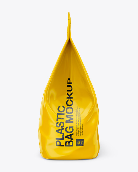 Plastic Soap Powder Bag Mockup In Bag Sack Mockups On Yellow Images Object Mockups