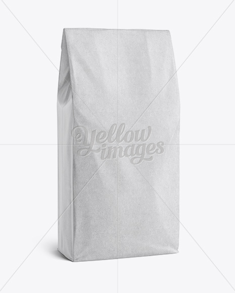 Paper Bag Mockup Halfside View In Bag Sack Mockups On Yellow Images Object Mockups