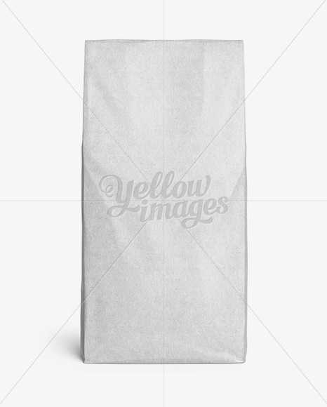 Kraft Paper Bag Mockup Front View In Bag Sack Mockups On Yellow Images Object Mockups