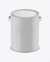 Download 5L Glossy Metallic Paint Bucket Mockup - Front View (High-Angle Shot) in Bucket & Pail Mockups ...