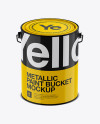 Download 5L Glossy Metallic Paint Bucket Mockup - Front View (High ... Yellowimages Mockups