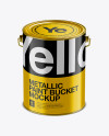 Download 5L Metallic Paint Bucket Mockup - Front View (High-Angle Shot) in Bucket & Pail Mockups on ...