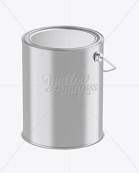 Download Metallic Paint Bucket Mockup In Bucket Pail Mockups On Yellow Images Object Mockups PSD Mockup Templates