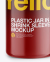 Matte Jar In Shrink Sleeve Mockup- Front View