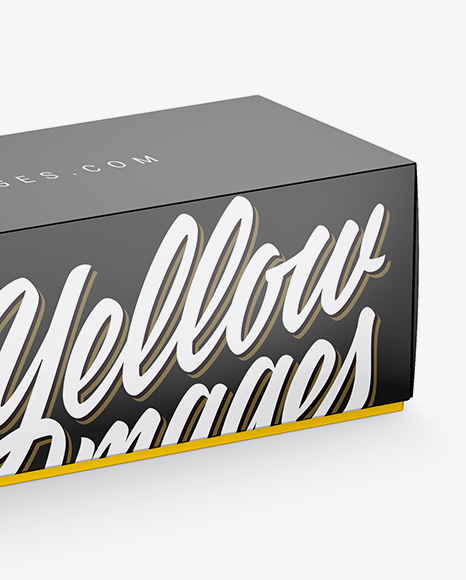 Paper Box Mockup   Half Side View (High Angle Shot) PSD #1