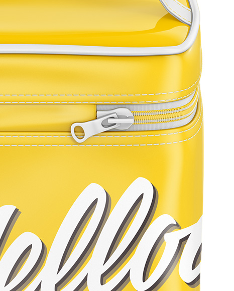 Download Glossy Cosmetic Bag Mockup Back View High Angle Shot In Object Mockups On Yellow Images Object Mockups PSD Mockup Templates