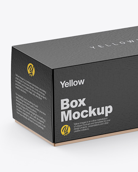 Download Textured Paper Box Mockup Half Side View High Angle Shot In Box Mockups On Yellow Images Object Mockups PSD Mockup Templates