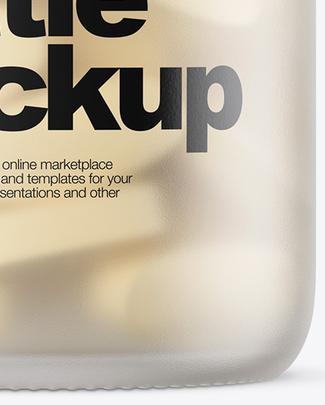 Frosted Glass Bottle With Pills Mockup PSD #1