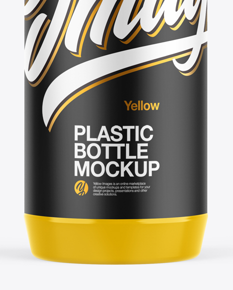 Glossy Plastic Bottle Mockup PSD #1
