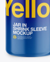 Metallic Jar In Shrink Sleeve Mockup - Front View