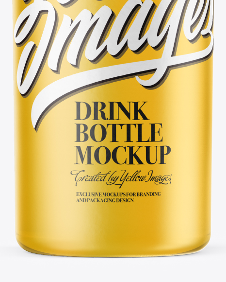 Glass Bottle with Drink Mockup