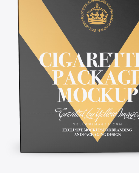 Download Flip Top Hard Cigarette Pack Mockup Back View In Packaging Mockups On Yellow Images Object Mockups PSD Mockup Templates