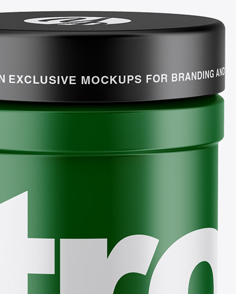 Matte Protein Jar Mockup   High Angle Shot PSD #3