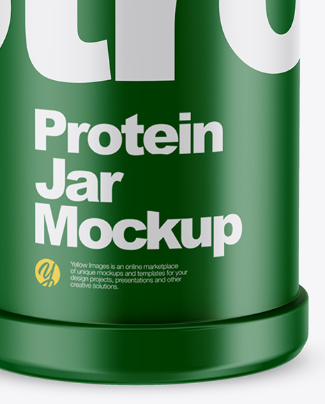 Matte Protein Jar Mockup   High Angle Shot PSD #4