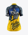 Download Women S Cycling Jersey Mockup Back View In Apparel Mockups On Yellow Images Object Mockups