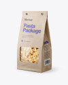 Kraft Bag with Farfalle Pasta Mockup - Half Side View