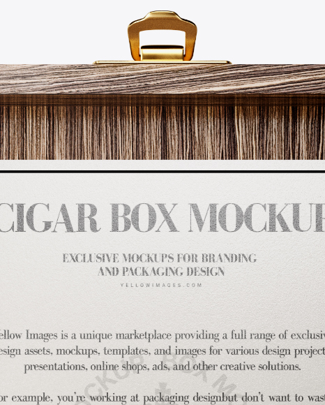 Download Opened Wooden Cigar Box Mockup - Front View (High Angle Shot) in Box Mockups on Yellow Images ...