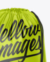 Download Glossy Gym Sack Mockup Back View In Apparel Mockups On Yellow Images Object Mockups