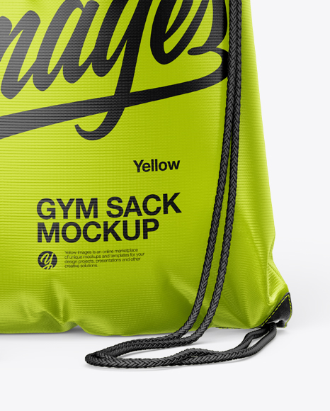 Download Glossy Gym Sack Mockup - Back View in Apparel Mockups on ...