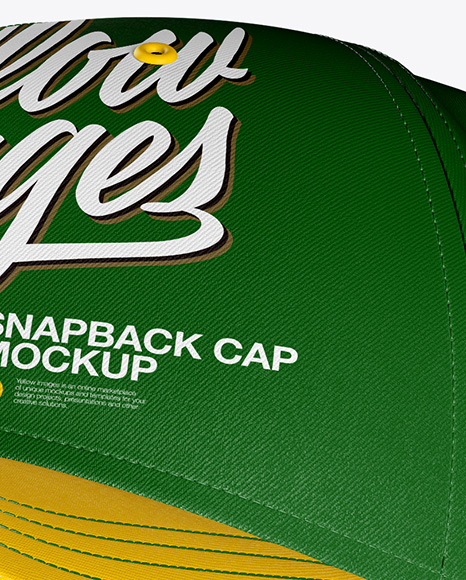 Snapback Cap Mockup - Half Side View