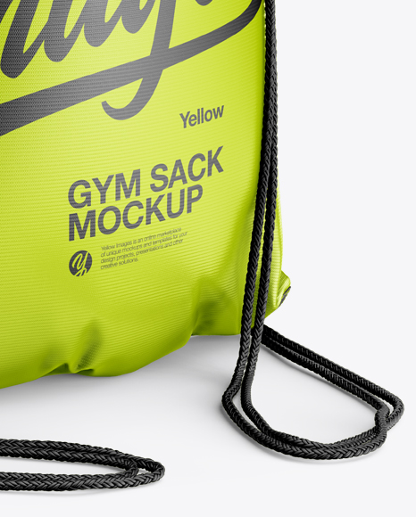 Download Glossy Gym Sack Mockup - Back Half Side View in Apparel ...