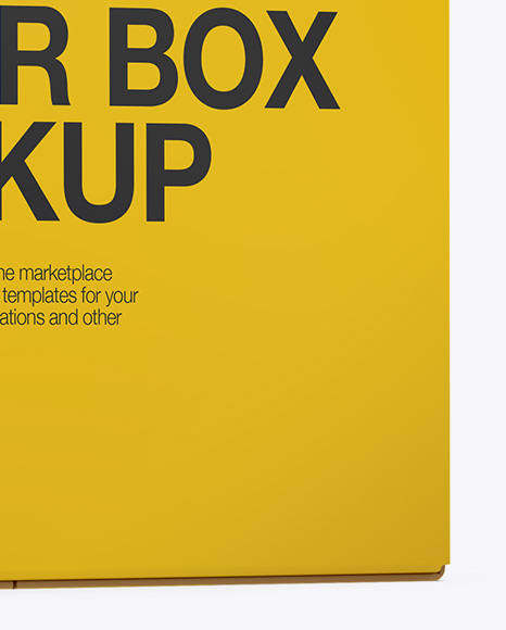Paper Box Mockup   Half Side View PSD #1