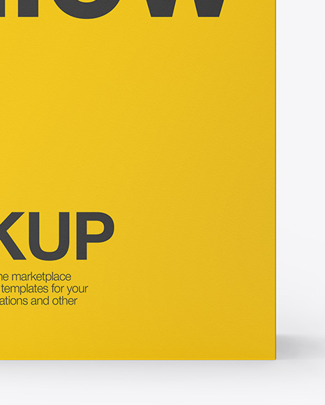 Download Matte Paper Box With Hang Tab Mockup In Box Mockups On Yellow Images Object Mockups PSD Mockup Templates