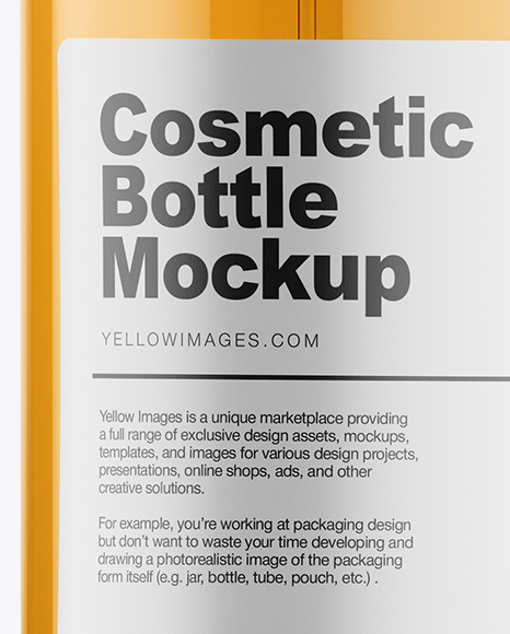 Download Clear Plastic Cosmetic Bottle W Transparent Cap Mockup In Bottle Mockups On Yellow Images Object Mockups PSD Mockup Templates