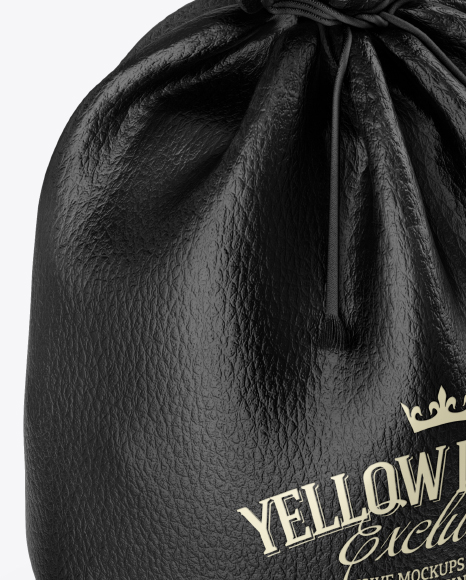 Download Leather Sack Mockup Half Side View High Angle Shot In Bag Sack Mockups On Yellow Images Object Mockups