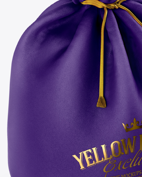 Download Textured Sack Mockup Half Side View High Angle Shot In Bag Sack Mockups On Yellow Images Object Mockups