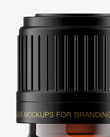 Amber Glass Oil Bottle Mockup PSD #2