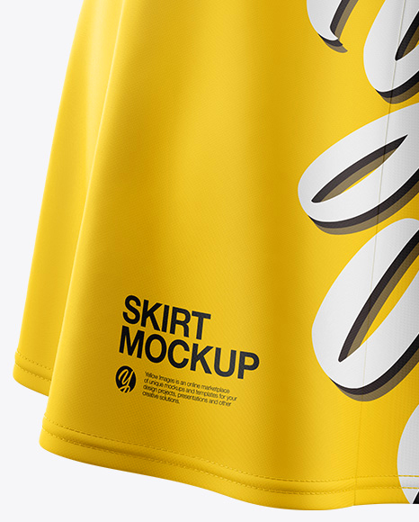 Download Skirt Mockup Half Side View In Apparel Mockups On Yellow Images Object Mockups