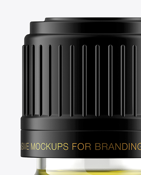 Clear Glass Oil Bottle Mockup PSD #2