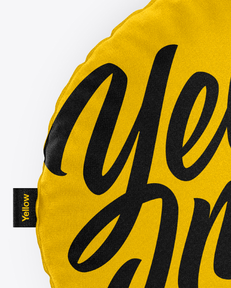 Round Pillow Mockup   Top View PSD #2
