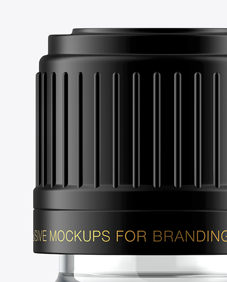 Clear Glass Oil Bottle Mockup PSD #2