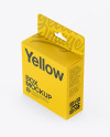 Download Matte Paper Box With Hang Tab Mockup In Box Mockups On Yellow Images Object Mockups