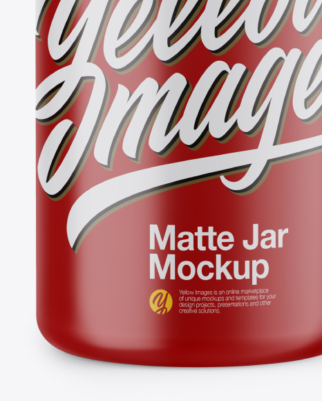 Matte Jar Mockup   Front View PSD #4