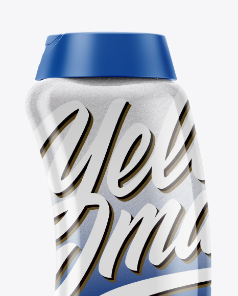 Plastic Bottle with Salt Mockup PSD #2