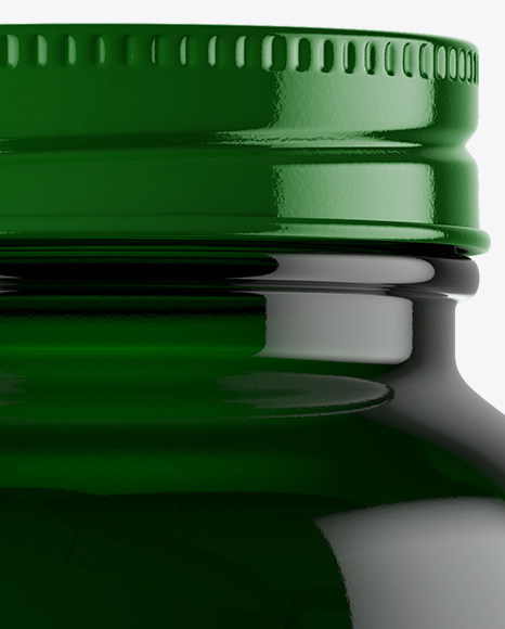 Dark Green Glass Bottle With Pills Mockup PSD #2