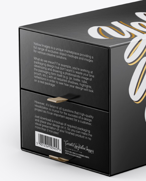 Box Mockup   Half Side View (High Angle Shot) PSD #2