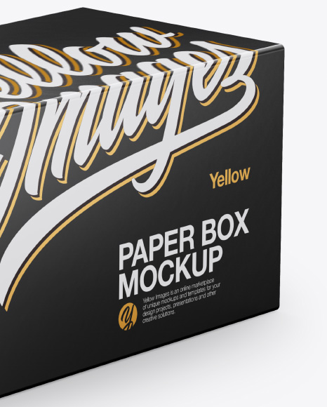 Box Mockup   Half Side View (High Angle Shot) PSD #1