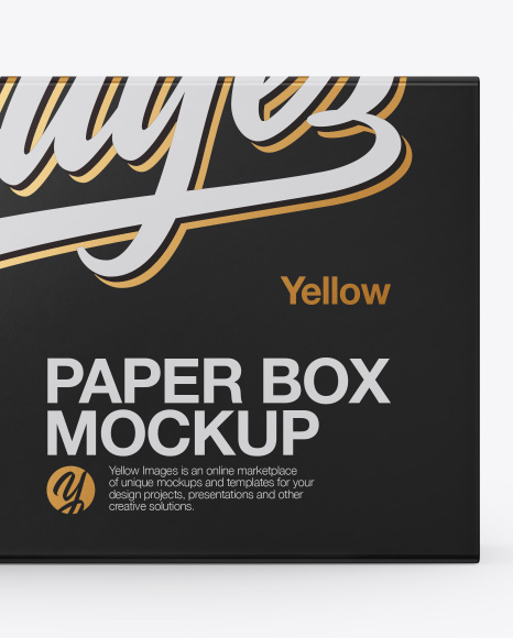 Download Box Mockup Front View In Box Mockups On Yellow Images Object Mockups