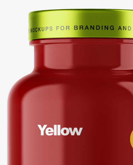 Glossy Pills Bottle Mockup PSD #1