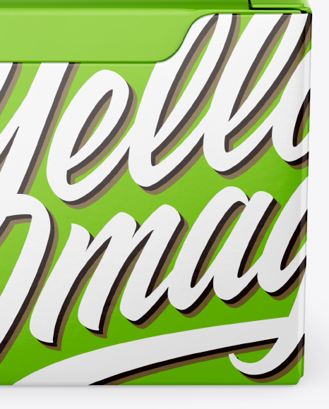 Paper Box Mockup   Front View (High Angle Shot) PSD #1