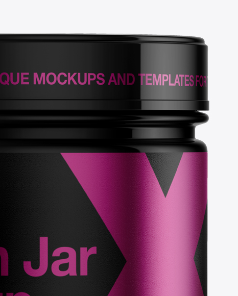 Glossy Protein Jar Mockup In Jar Mockups On Yellow Images Object Mockups