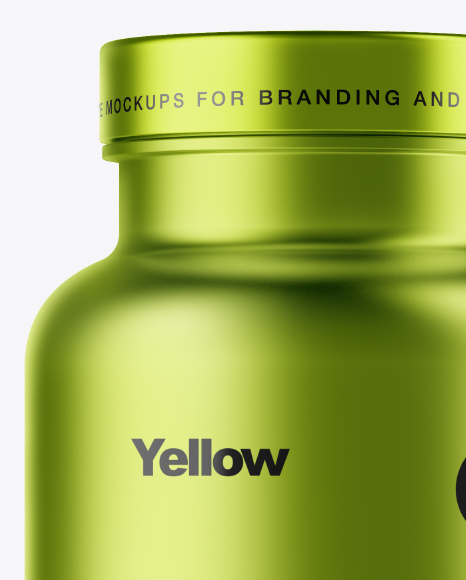Metallic Pills Bottle Mockup PSD #1