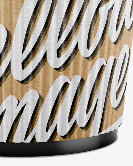 Kraft Coffee Cup Mockup   Front View (High Angle Shot) PSD #1