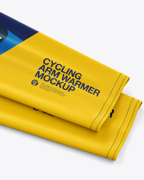 Download Flat Cycling Arm Warmers Mockup Half Side View In Apparel Mockups On Yellow Images Object Mockups