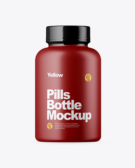 Matte Pills Bottle Mockup PSD #2